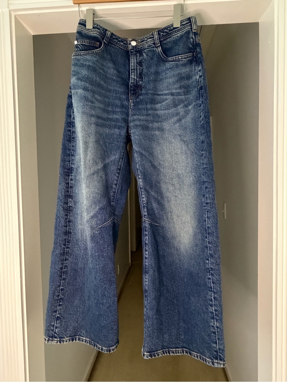 Pilcro women’s  Classic Wide-Leg Blue Jeans
